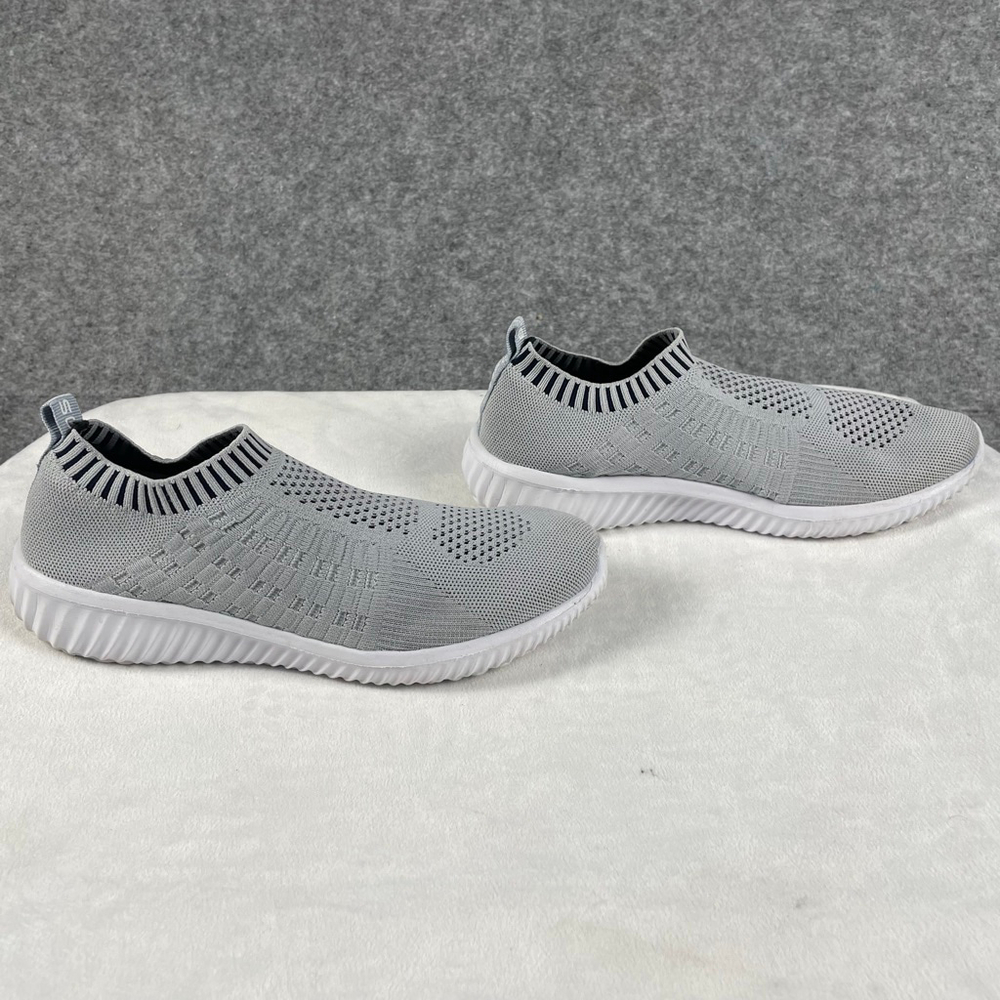 TIOSEBON Women’s Slip On Walking Shoes Gray White Mesh Knit Sneakers Size 9 / 40 - Picture 4 of 8